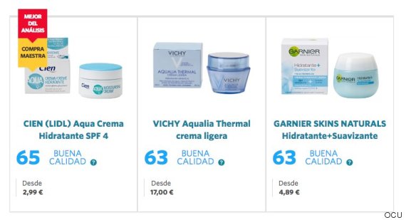 tres mejores cremas