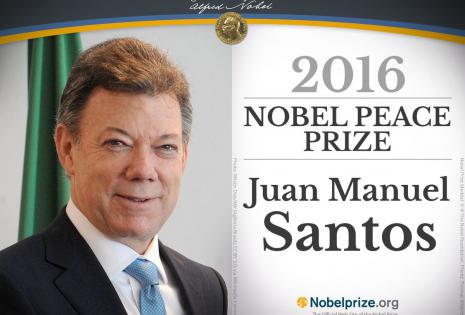 Juan Manuel Santos es el segundo colombiano en ganar un premio Nobel