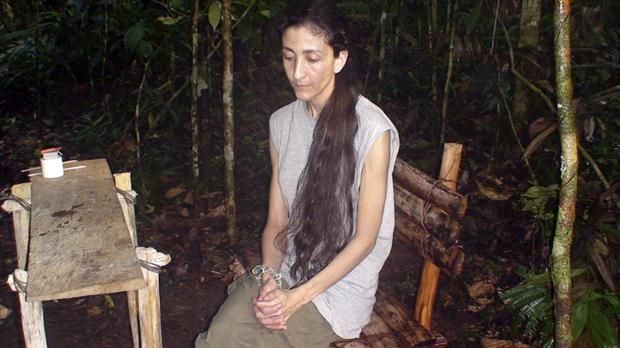 Ingrid Betancourt, en la selva colombiana durante su secuestro en manos de las FARC