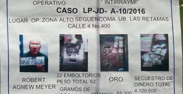 La Policía comunicó sobre el operativo y el extranjero permanece en celdas de las Fuerza Anticrimen.