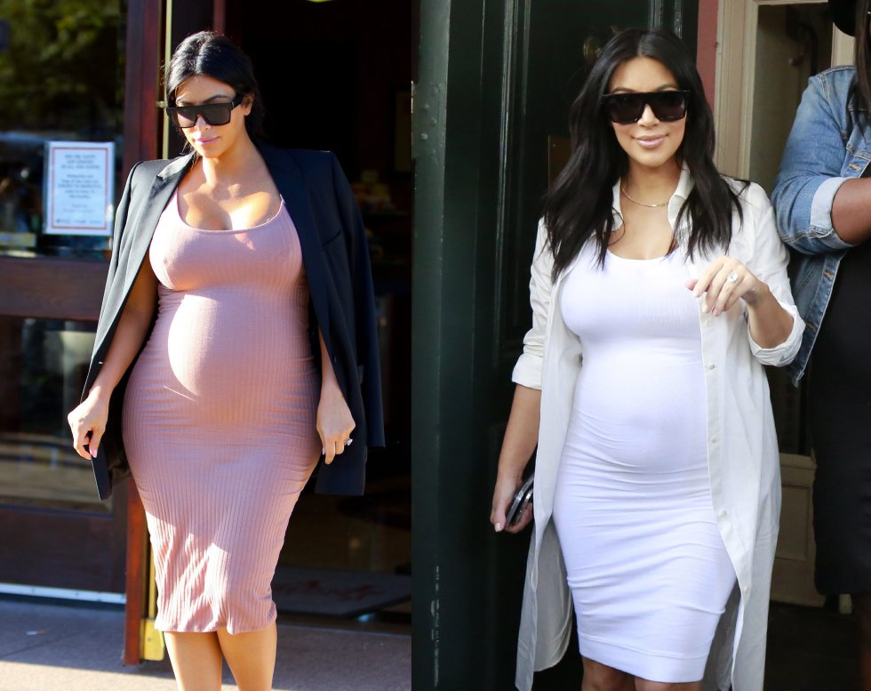 Kim Kardashian es madre de dos hijos: North West (2013) y Saint West (2015). La estrella ha llevado sus dos embarazos de manera parecida, sobre todo en cuanto a la forma de vestir. Kardashian tiene un 