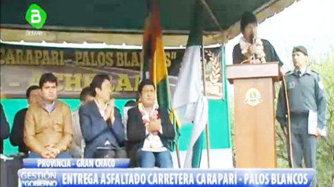 Evo Morales en Caraparí