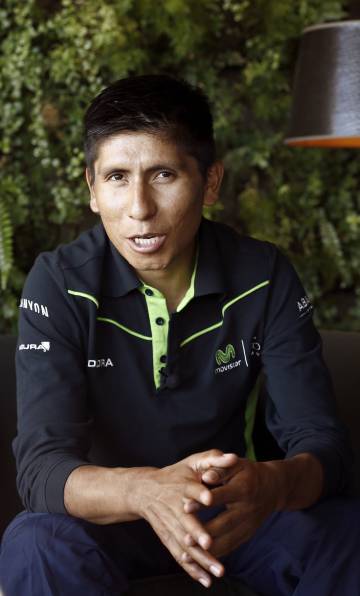 Nairo Quintana, el viernes, en Gorráiz. Nairo Quintana, el viernes, en Gorráiz.