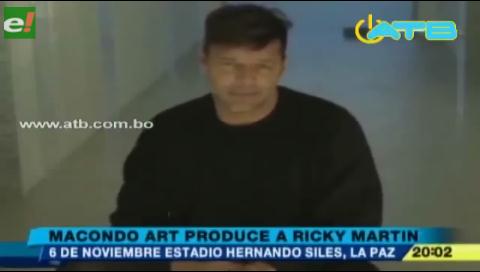 Ricky Martin saluda a Bolivia a semanas de su concierto