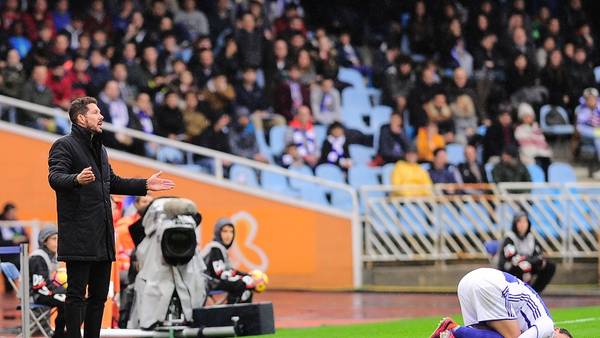 El equipo de Simeone perdió en la previa del duelo con Real Madrid, tras el parate por las Eliminatorias.(AFP)