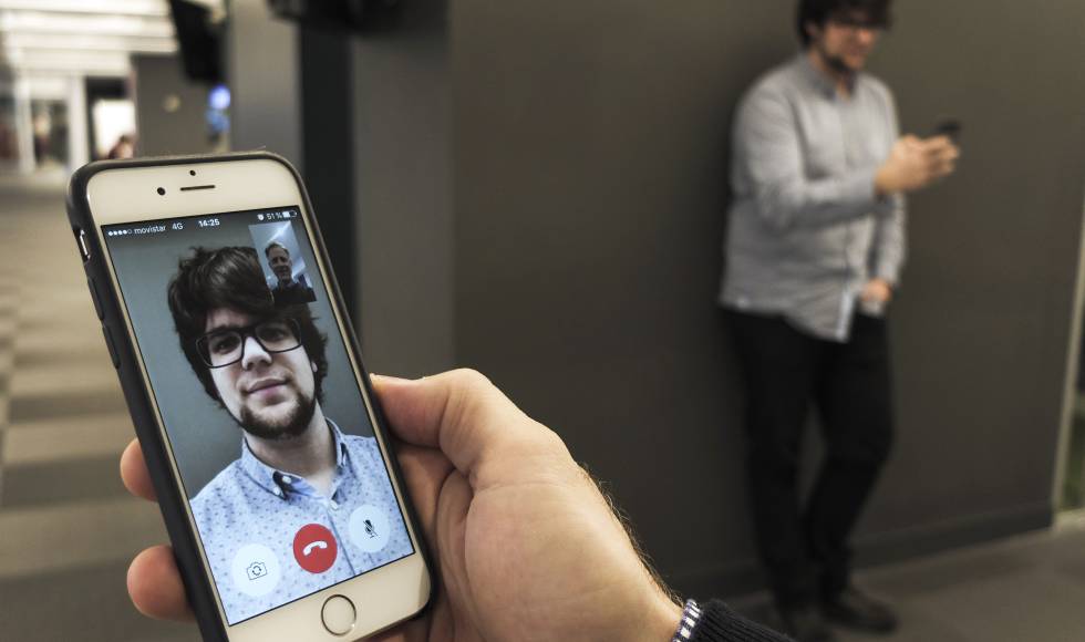 Prueba de videollamada con Facetime.