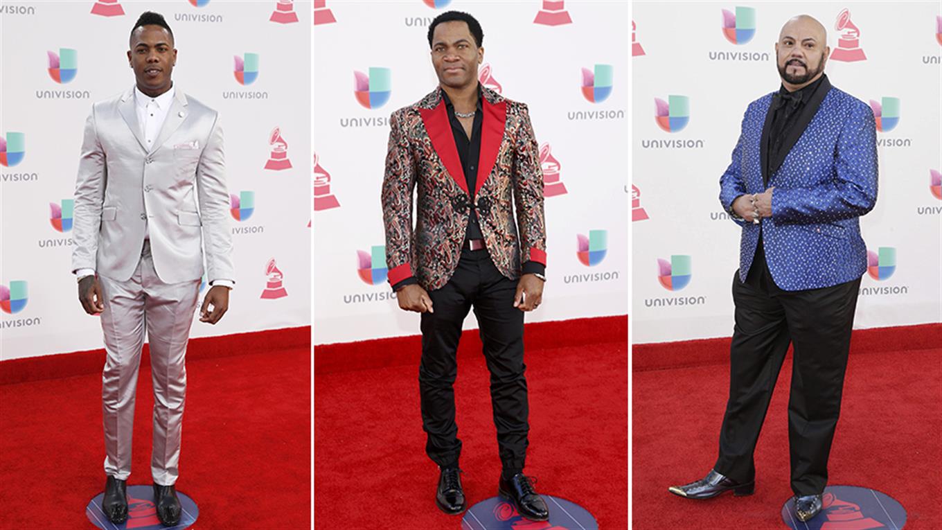 Con algunas excepciones, los hombres se decidieron por texturas, colores y estampados antes que por los clásicos trajes negros de gala. Foto: Agencias