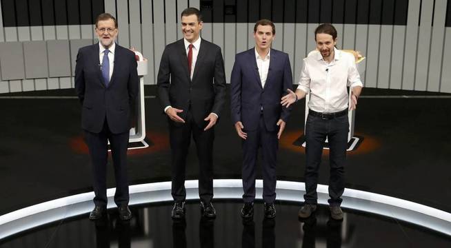 Todos son delgados y están en forma, menos Rajoy. (Antena 3)