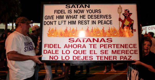 Festejo en Miami tras la muerte de Fidel