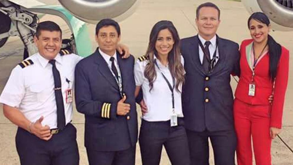 Sisy Arias, hija de un famoso periodista boliviano, formaba parte de la tripulación