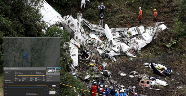 El avión de LaMia se estrelló la madrugada de este martes. En la nave viajaba el Chapecoense de Brasil