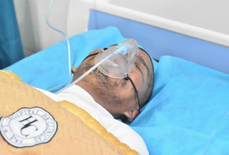 Así quedó el padre de la pequeña tras recibir los golpes
