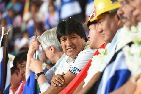 El presidente Evo Morales participa del congreso del MAS-IPSP en Montero, Santa Cruz. Foto: ABI