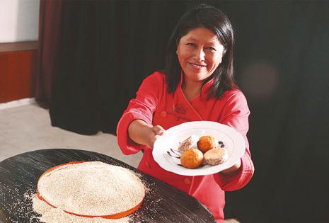 “yo no vendo masitas de quinua, vendo un concepto de vida:  el pensar bien para vivir bien. es decir tomar una decisión sabia al momento de  elegir el  alimento correcto que va a nutrir realmente tu cuerpo”, dice.