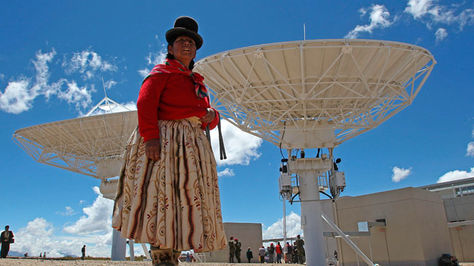 Estación terrena del satélite Túpac Katari