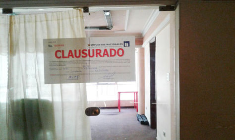 Una oficina de Pay Diamond clausurada en Cochabamba