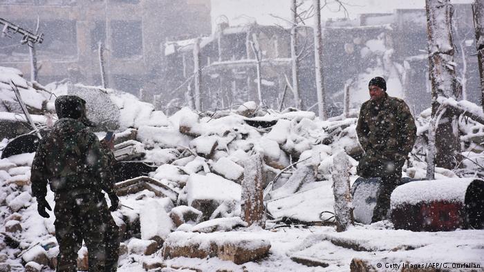 Syrien Schnee und Kälte in Aleppo (Getty Images/AFP/G. Ourfalian)