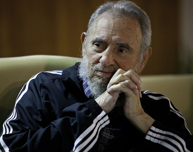 Fidel Castro durante la presentación de su libro,