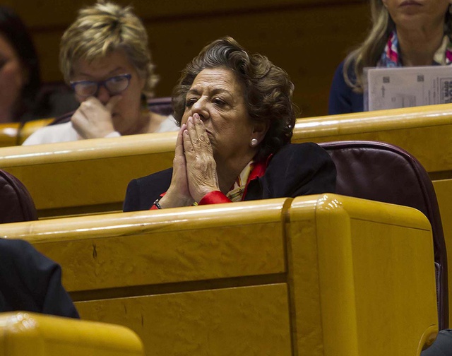 Rita Barberá, en el senado el pasado marzo.