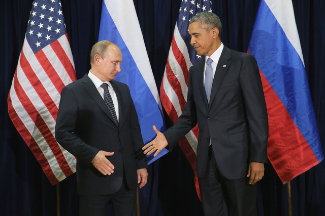 En septiembre de 2016, en Nueva York, Putin se piensa si dar la mano o no a Estados Unidos.