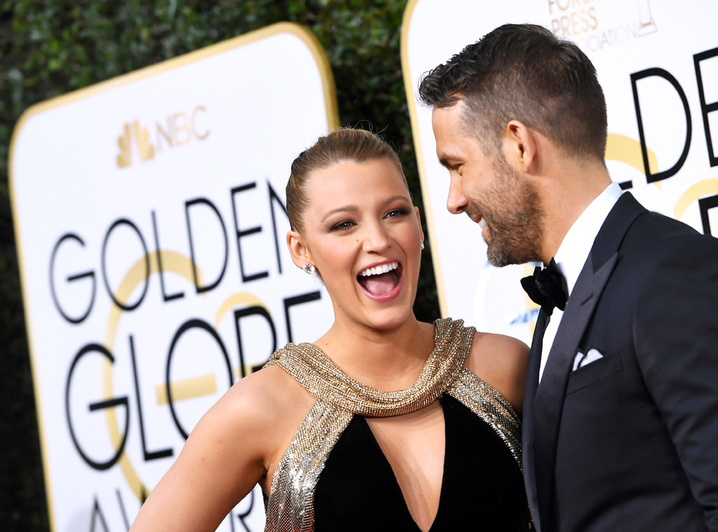 Blake Lively, Ryan Reynolds, 2017 Golden Globes, Candids