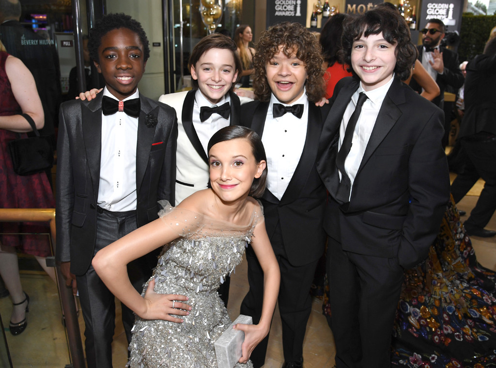 Stranger Things Kids, 2017 Golden Globes, Candids