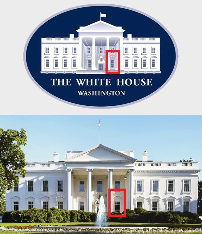 Este logo, usado en el último discurso de Michelle Obama, tiene el fallo en el centro