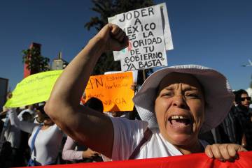 Protesta en Guadalajara contra el gasolinazo el pasado 7 de enero. 