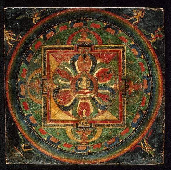 Este mandala tibetano tiene una antigüedad de entre tres y cuatro siglos