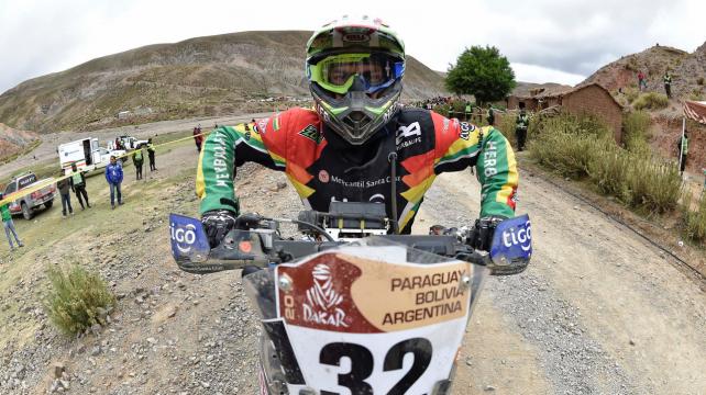 Juan Carlos Salvatierra se convirtió en el segundo mejor sudamericano en la clasificación general del rally Dakar 2017. Foto: Lucho Domínguez %image_alt%