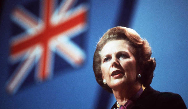 Conferencia de Margaret Thatcher en octubre de1982. (Nils Jorgensen)