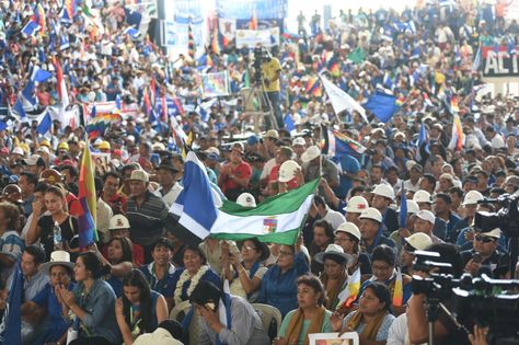 Militantes del MAS presentes en el congreso del partido en Montero, Santa Cruz. Foto: ABI - archivo