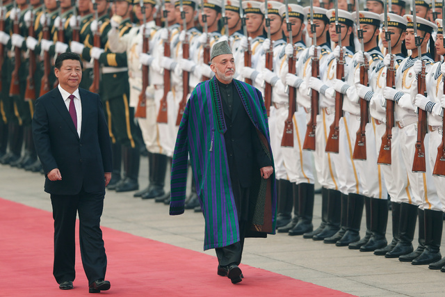 Hamid Karzai durante una visita a Pekín en 2013.