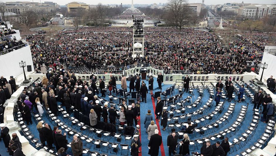 Así luce la Esplanada Nacional de Washington minutos antes de que inicie la ceremonia de investidura del presidente Donald Trump. (Crédito: Getty Images)