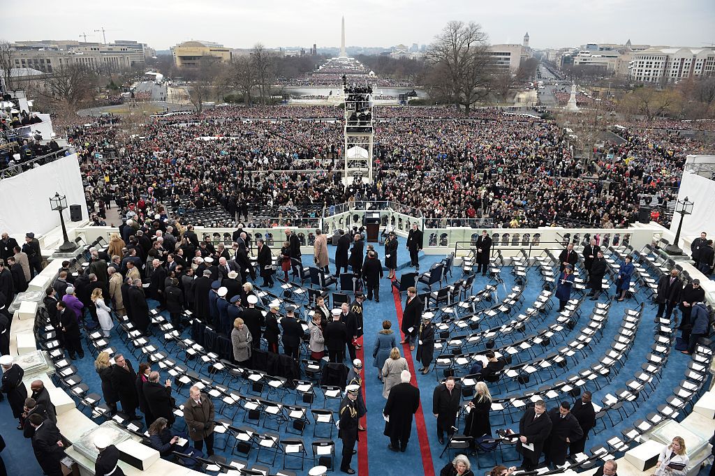 Así luce la Esplanada Nacional de Washington minutos antes de que inicie la ceremonia de investidura del presidente Donald Trump. (Crédito: Getty Images)