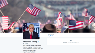 La cuenta oficial del presidente de Estados Unidos, @POTUS, ya pasó a Donald Trump.