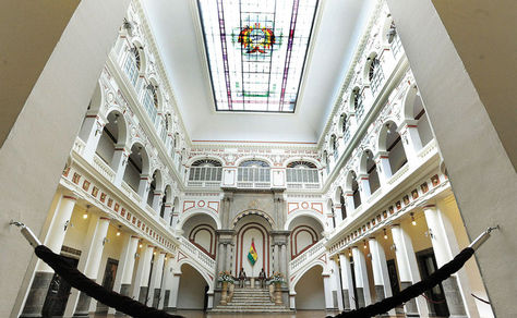 Interior de Palacio de Gobierno. Foto: La Razón