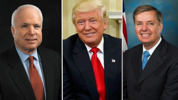 Donald Trump respondió a las críticas de John McCain y Lindesy Graham