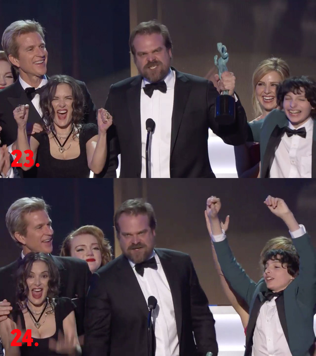 Todas las expresiones faciales de Winona Ryder en los SAG
