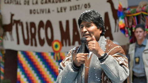 Morales hoy en el Municipio de Turco, Oruro.