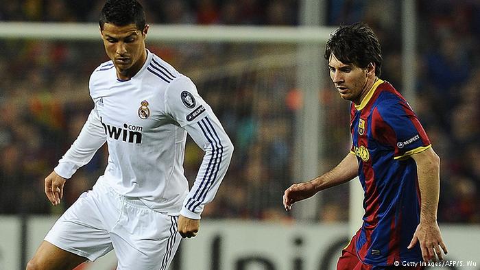 Íconos del Real Madrid y el Barcelona, Ronaldo y Messi. (Getty Images/AFP/S. Wu)