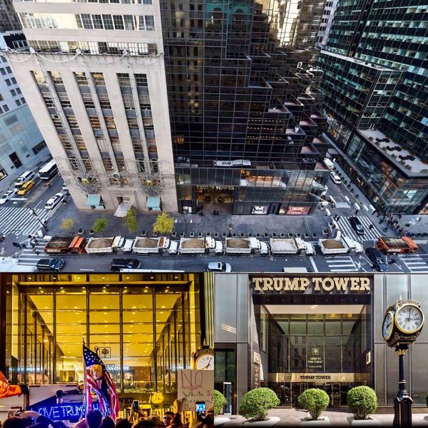 La entrada sobre la Quinta Avenida de la Torre Trump solía atraer a miles de curiosos todos los meses, hoy se encuentra protegida por un impenetrable dispositivo de seguridad del Servicio Secreto dado que el edificio continúa siendo el hogar de la primera dama Melania Trump y de su hijo Barron