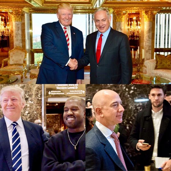 El premier israelí Benjamin Netanyahu, el rapero Kanye West y el empresario ligado al comercio online y los medios de comunicación Jeff Bezos son sólo algunos de los referentes de la política, los negocios y el entretenimiento que pasaron por la torre Trump desde la victoria del republicano