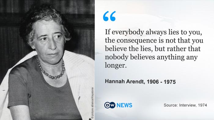 DW News Hannah Arendt Zitate ENG