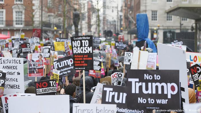 Anti-Trump-Demo in London (picture-allinace/dpa/D. Mirzoeff)