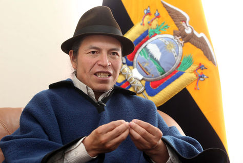 El embajador ecuatoriano en Bolivia, Ricardo Ulcuango. Foto: www.elciudadano.gob.ec
