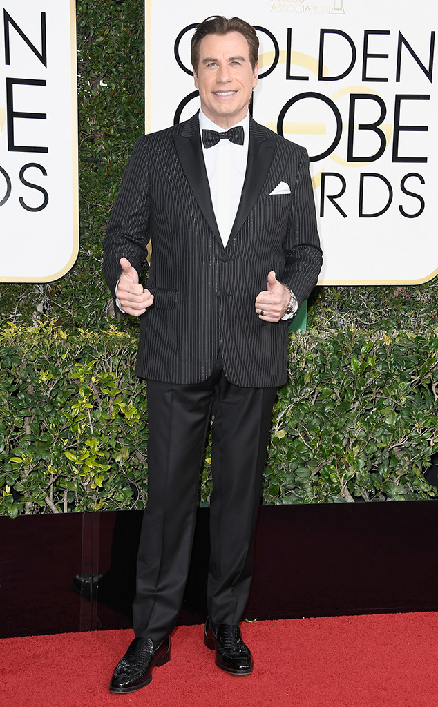 John Travolta, 2017 Golden Globes, Arrivals
