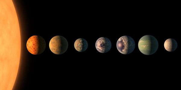 The TRAPPIST-1 star, an ultracool dwarf, is orbited by seven Earth-size planets. MUST CREDIT: NASA/JPL-Caltech handout illustration