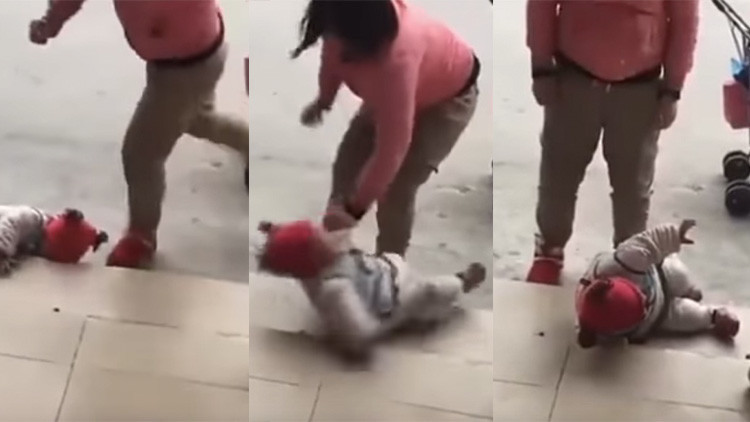 FUERTE VIDEO: Una madre pateando a su bebé por llorar genera indignación en China