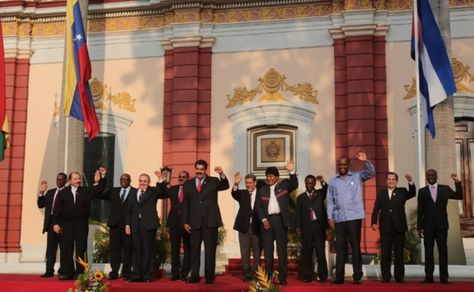 Presidentes del ALBA en la cumbre del bloque en 2015. 